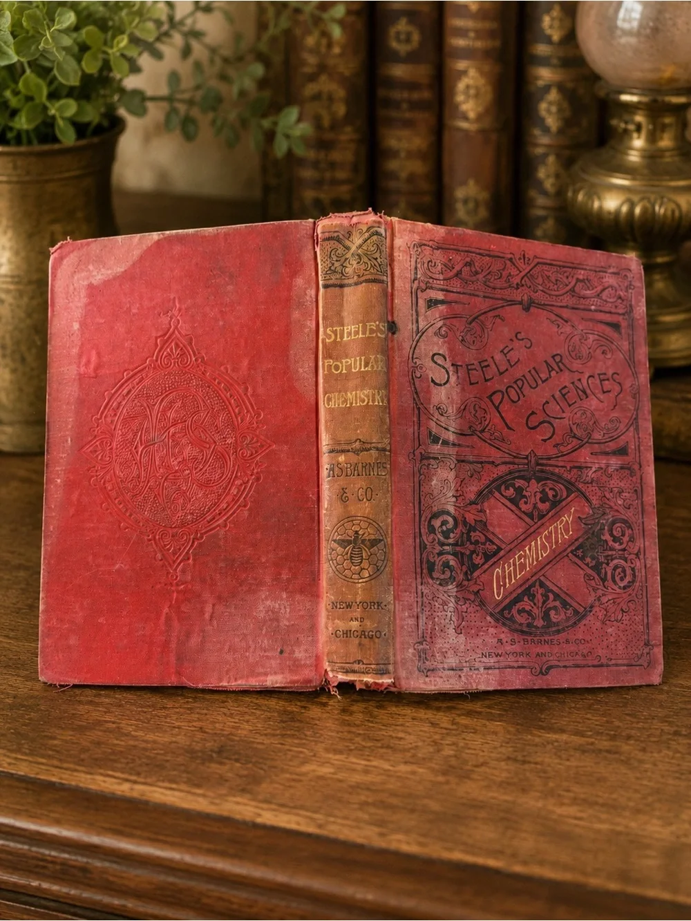 1887 Steele’s Popular Chemistry J Dorman Steele Antique Science Book A.S Barnes